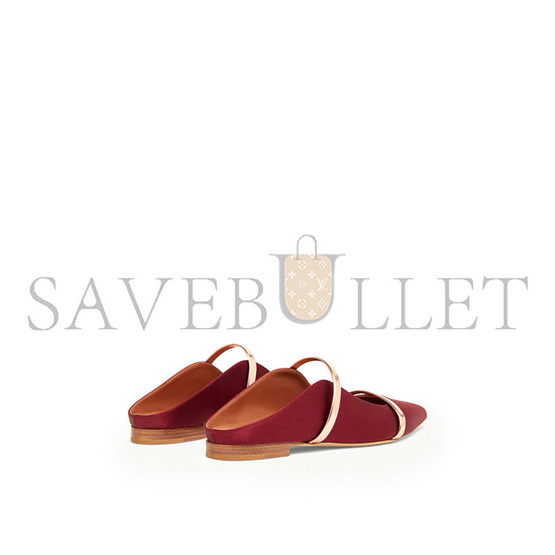 MALONE SOULIERS MAUREEN RED & GOLD SATIN FLATS MAUREENFLAT29BLK